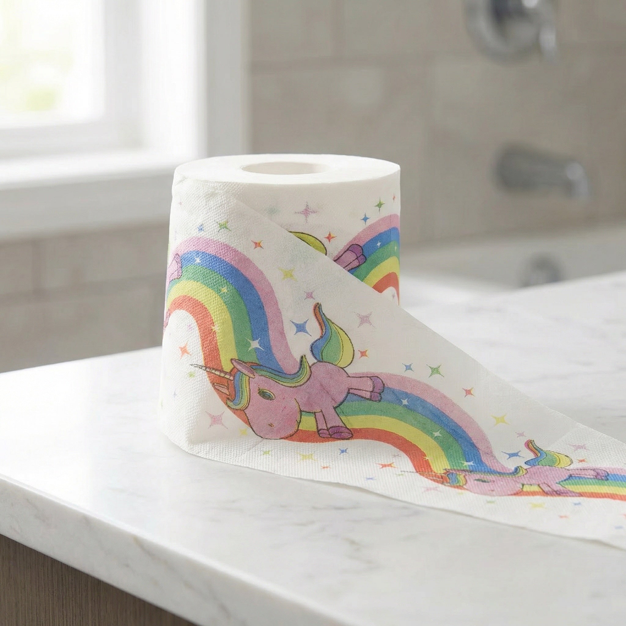 Einhorn-Toilettenpapier: Regenbogen bis zum letzten Blatt