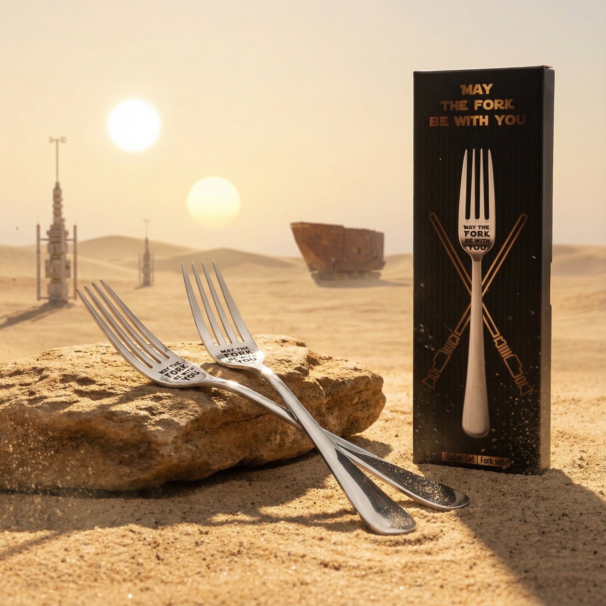 May the fork be with you: Besteck mit galaktischem Sendungsbewusstsein
