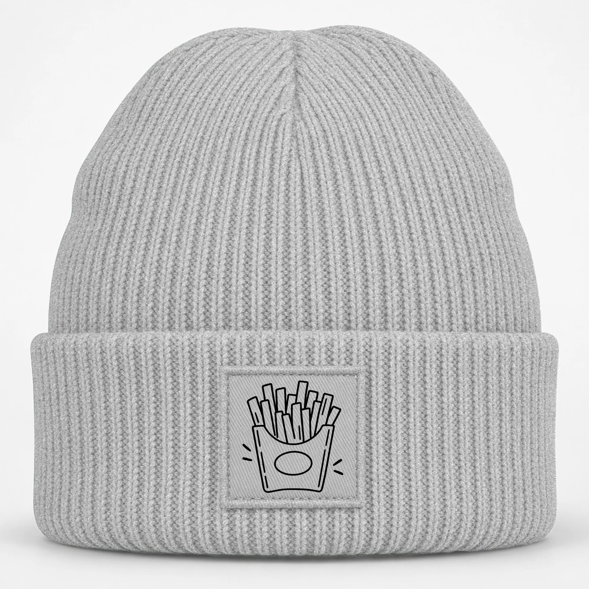 Pommes-Beanie: die Snackliebe sitzt jetzt auf dem Kopf